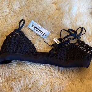AVAILIBLE Frankies black crochet bikini top